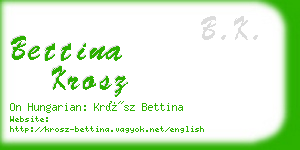 bettina krosz business card